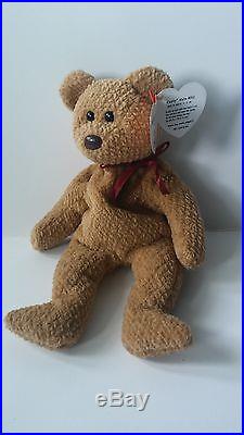 Ty Beanie Baby 1996 CURLY BEAR with 4 errors, very rare collectible