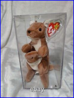 Ty Beanie Baby 1996 Pouch Kangaroo RARE Tag Errors Mint RED STAR