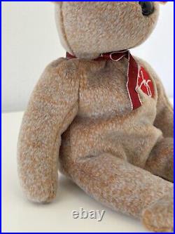 Ty Beanie Baby 1999 Signature Bear With Gasport Tag Errors Rare Retired