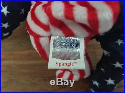Ty Beanie Baby 1999 Spangle White Face Rare, Swingtag Error, Authentic