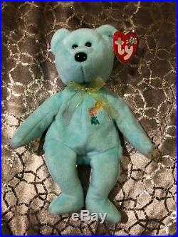 Ty Beanie Baby Ariel the Bear 2000 Pediatric AIDS Foundation Charity-RARE MINT