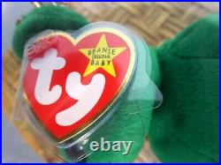 Ty Beanie Baby Authenticated Very Rare Oddity Erin With No Shamrock & Mint Tags