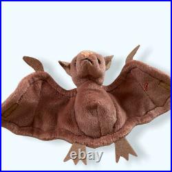 Ty Beanie Baby BATTY the Bat. 1996 RARE MINT ORIGINAL Retired With Errors. PVC