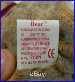 Ty Beanie Baby Babies RARE 1999 SIGNATURE Bear Excellent Condition RETIRED