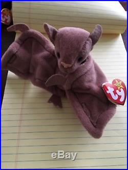 Ty Beanie Baby Batty RARE 1996 tag errors and in mint condition