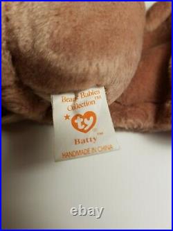 Ty Beanie Baby Batty the Bat-RARE- 1996 With Errors Vintage