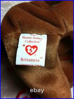 Ty Beanie Baby Britannia Royal Girl Bear 15 December 1997 UK Exclusive RARE