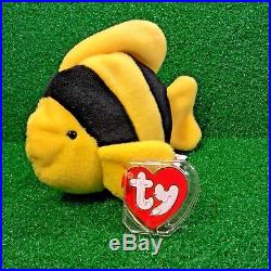 Ty Beanie Baby Bubbles The Fish Very Rare 2nd Gen Tush & 3rd Gen Swing MWMT