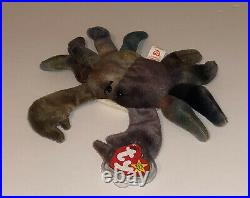 Ty Beanie Baby CLAUDE the Crab PVC Rare 1996