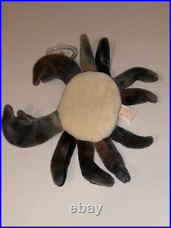 Ty Beanie Baby CLAUDE the Crab PVC Rare 1996
