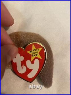 Ty Beanie Baby CLAUDE the crab from 1996 RARE RETIRED MINT with ERRORS