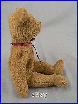 Ty Beanie Baby Curly Brown Teddy Bear with 17 Qualifying Rare Traits & Errors