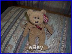 Ty Beanie Baby Curly the Bear Retired, Very Rare with several errors