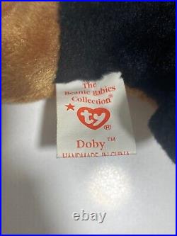 Ty Beanie Baby Doby the Doberman RARE with Errors 1996