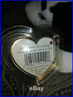 Ty Beanie Baby Dotty Sparky 1996 Dalmatian Dog Very Rare Tag Mistake PVC Pellets