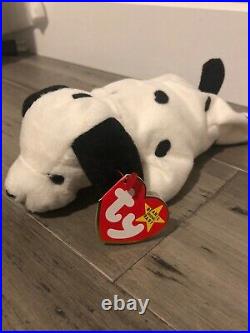 Ty Beanie Baby Dotty The Dog 1996 With Tag Errors Rare