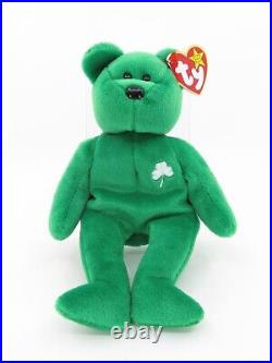 Ty Beanie Baby ERIN Green Bear Shamrock Rare Tag Retired 3-17-1997