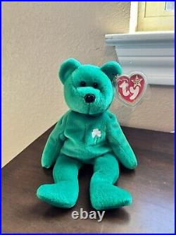 Ty Beanie Baby Erin The Bear 1997 Retired-RARE- PERFECT Condition Charity