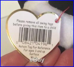Ty Beanie Baby Fortune Panda Bear Retired 12/6/1997 Tush Errors RARE