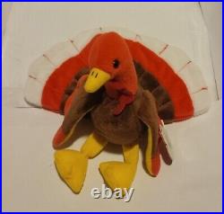 Ty Beanie Baby Gobbles The Rare, Original Turkey Plush Toy November 27, 1996