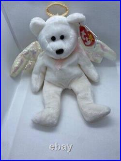 Ty Beanie Baby Halo 1998 Limited Edition Rare, Tag Errors Including Brown Nose
