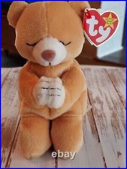 Ty Beanie Baby Hope The Praying Bear 1998 RARE, with tag errors. Retired