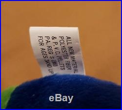 Ty Beanie Baby INCH THE WORM 4044 1ST EDITION RARE MINT Felt antennae