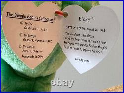 Ty Beanie Baby Kicks the Soccer Bear Rare tag error 1998/1999