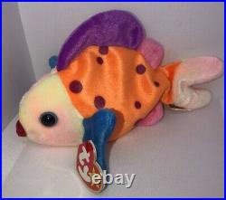 Ty Beanie Baby Lips COLORFUL Fish PRISTINE Brand New MINT w/Mint Tags 