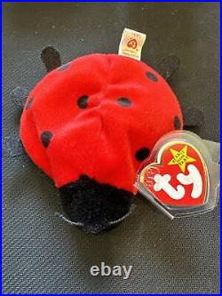 Ty Beanie Baby, Lucky The Ladybug, 1993, Many Errors, Rare, Pvc, Retired