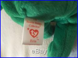 Ty Beanie Baby Original Erin Retired, First Edition, Rare