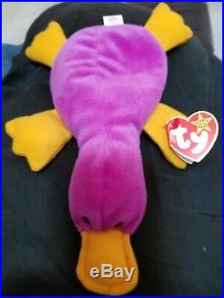 Ty Beanie Baby PATTI the Platypus RARE with tag ERRORS Retired