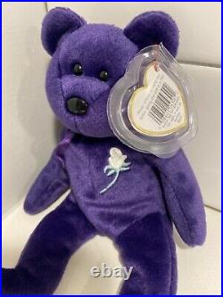 Ty Beanie Baby PRINCESS Diana Bear 1997 RARE & RETIRED MINT with MINT TAGS