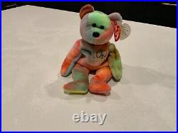 Ty Beanie Baby Peace Bear 1996 Multicolor RARE original beanie baby