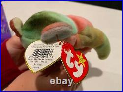 Ty Beanie Baby Peace Bear 1996 Multicolor RARE original beanie baby