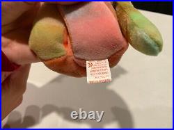 Ty Beanie Baby Peace Bear 1996 Multicolor RARE original beanie baby