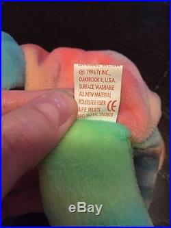 Ty Beanie Baby Peace Bear Original collectible with Tag errors rare