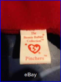 Ty Beanie Baby Pinchers The Lobster-MINT RARE PVC Pellets 1993