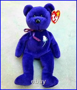 Ty Beanie Baby Princess Diana Bear 1st Edition Ghost Version 1997 MOST RARE