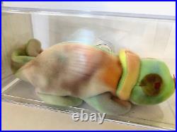 Ty Beanie Baby Rainbow The Chameleon 1997 RARE TUSH TAG STAMP