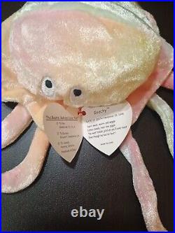 Ty Beanie Baby Retired 1998 Goochy (Jellyfish) RARE with ERRORS