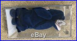 Ty Beanie Baby Royal Blue Peanut Elephant 3rd/1st Authenticated Certied Rare ++