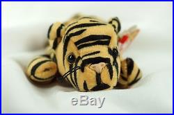 Ty Beanie Baby STRIPES 1995 Bengal Tiger Tag ERRORS Plush Toy RARE NEW RETIRED