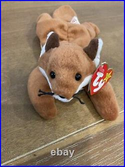 Ty Beanie Baby Sly Red Fox 1996 Tag Rare Retired PVC pellets