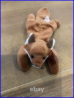 Ty Beanie Baby Sly Red Fox 1996 Tag Rare Retired PVC pellets