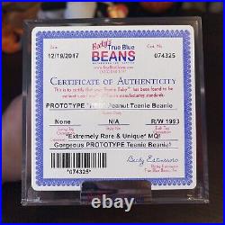 Ty Beanie Baby Teenie Prototype RED Peanut Extremely Rare Unique Gorgeous TBB
