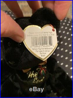 Ty Beanie Baby The End Bear with Errors RARE