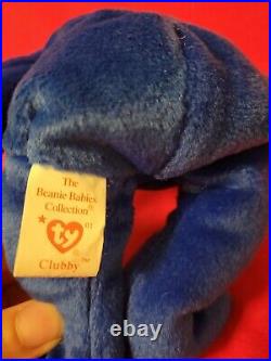 Ty Beanie Baby Ultra Rare Retired Clubby Bear 1998 Mint Stamped