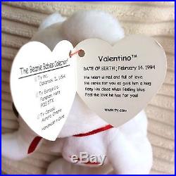 Ty Beanie Baby Valentino Very Rare 1993/1994 Collectible Hang Tag Errors