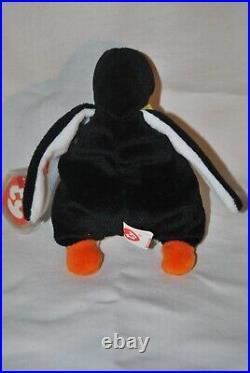 Ty Beanie Baby Waddle The Penguin Rare Style 4075 with tag errors